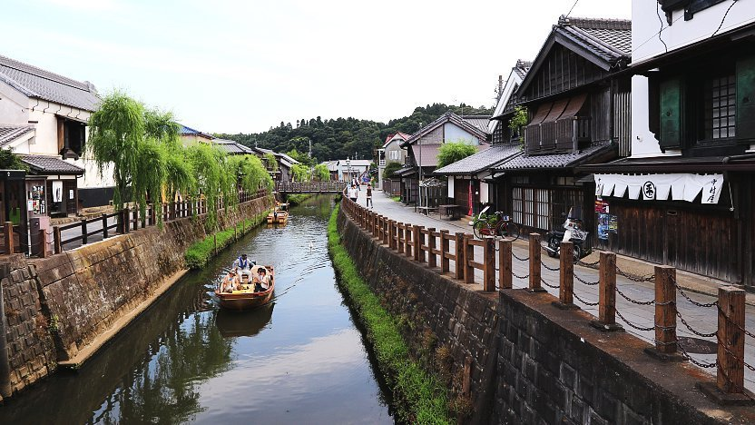 Edo-era merchant houses along the Sawara canal in Katori